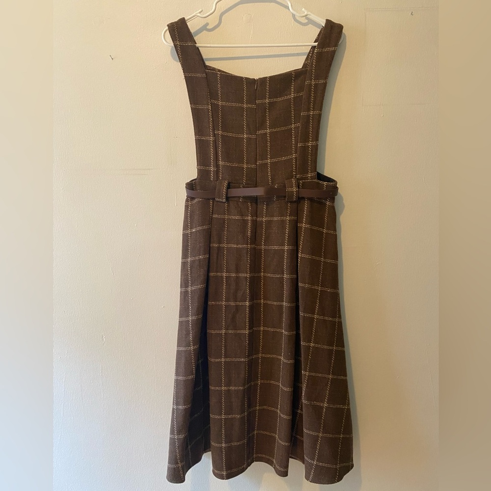 Brown Plaid Wool Jumper